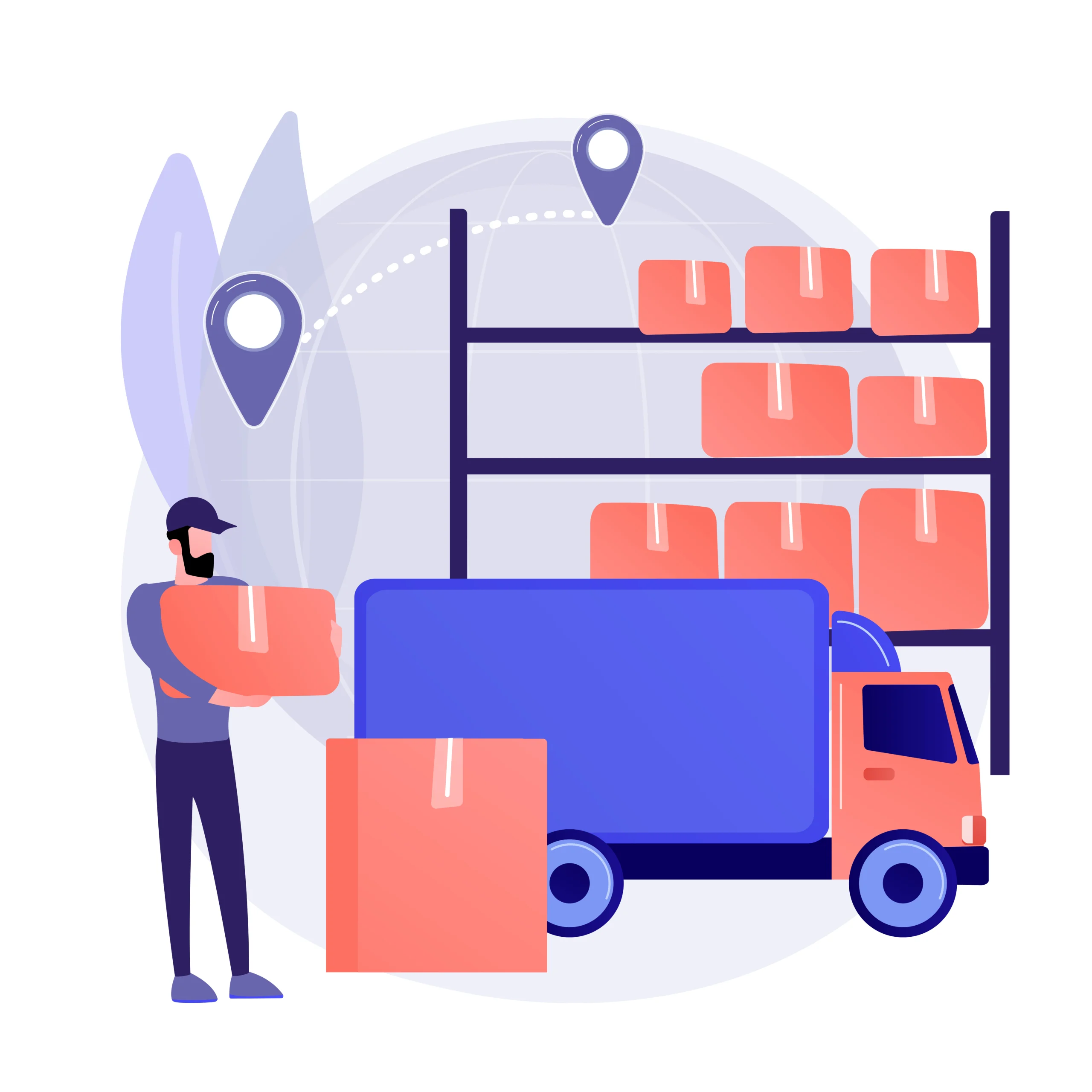 التخزين والتوزيع من خلال شبكة شركاء تم فحصهم